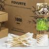 FOVURTE Bamboo Cotton Swabs 1000 Count - Natural Cotton Swab with Round Head Tips, Double Tipped Ear Sticks, Wooden Cotton Buds for Cleaning Travel Makeup view 2