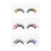 Beavorty 3pairs Colorful Glitter Fluorescent False Eyelashes for Halloween Cosplay Parties Eye-catching Comfortable Fake Lashes Sequins t view 1
