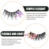 Beavorty 3pairs Colorful Glitter Fluorescent False Eyelashes for Halloween Cosplay Parties Eye-catching Comfortable Fake Lashes Sequins t view 3