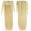 22" Ribbon Synthetic Ponytail Tie Up Long Straight Steel Comb Hairpiece 33 Kinds Of Color Available, 80G/Pc RP666 Color F22-613 22inches view 1