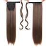 18/28Inch Claw Clip On Ponytail Hair Extension For Women Long Wavy/Straight Brown Synthetic Tail Hair Hairpiece Natural Color 24inches view 1