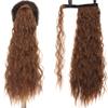 18/28Inch Claw Clip On Ponytail Hair Extension For Women Long Wavy/Straight Brown Synthetic Tail Hair Hairpiece #530 24inches view 1