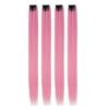 22Inch Straight Synthetic Hair Clips In Hair Extensions 4PC/Set Long Purple Pink Colored Clips In Hairpieces For Kids Fen se 1Clip with net view 1