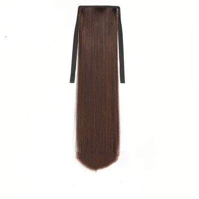 18/24/30 Inch Synthetic Hairpiece Ponytail Chip-In Hair Extensions Tail Wig Ponytail Black/Brown Straight Ponytail Hair Dark Brown 24inches 1Pcs/Lot