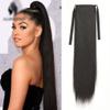 18/24/30 Inch Synthetic Hairpiece Ponytail Chip-In Hair Extensions Tail Wig Ponytail Black/Brown Straight Ponytail Hair Dark Brown 24inches 1Pcs/Lot view 2