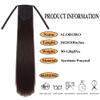 18/24/30 Inch Synthetic Hairpiece Ponytail Chip-In Hair Extensions Tail Wig Ponytail Black/Brown Straight Ponytail Hair Dark Brown 24inches 1Pcs/Lot view 4