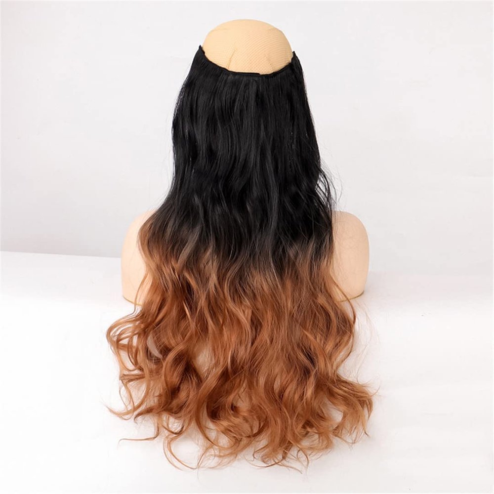 5 Hair Clips Synthetic Hair Long Straight Clips Hair Extensions Natural Wigs For Women High Hair Pieces 1B-30
