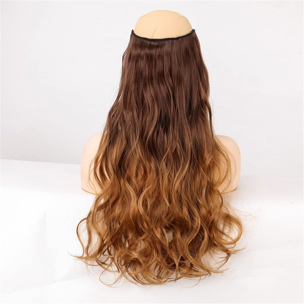 5 Hair Clips Synthetic Hair Long Straight Clips Hair Extensions Natural Wigs For Women High Hair Pieces 6T27