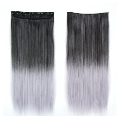 22Inch 5 Clips In One Piece Long Straight Hair For White Women Hair Synthetic Hairpiece Extensions Brown Green Pink SD66 1BT41101 22inches