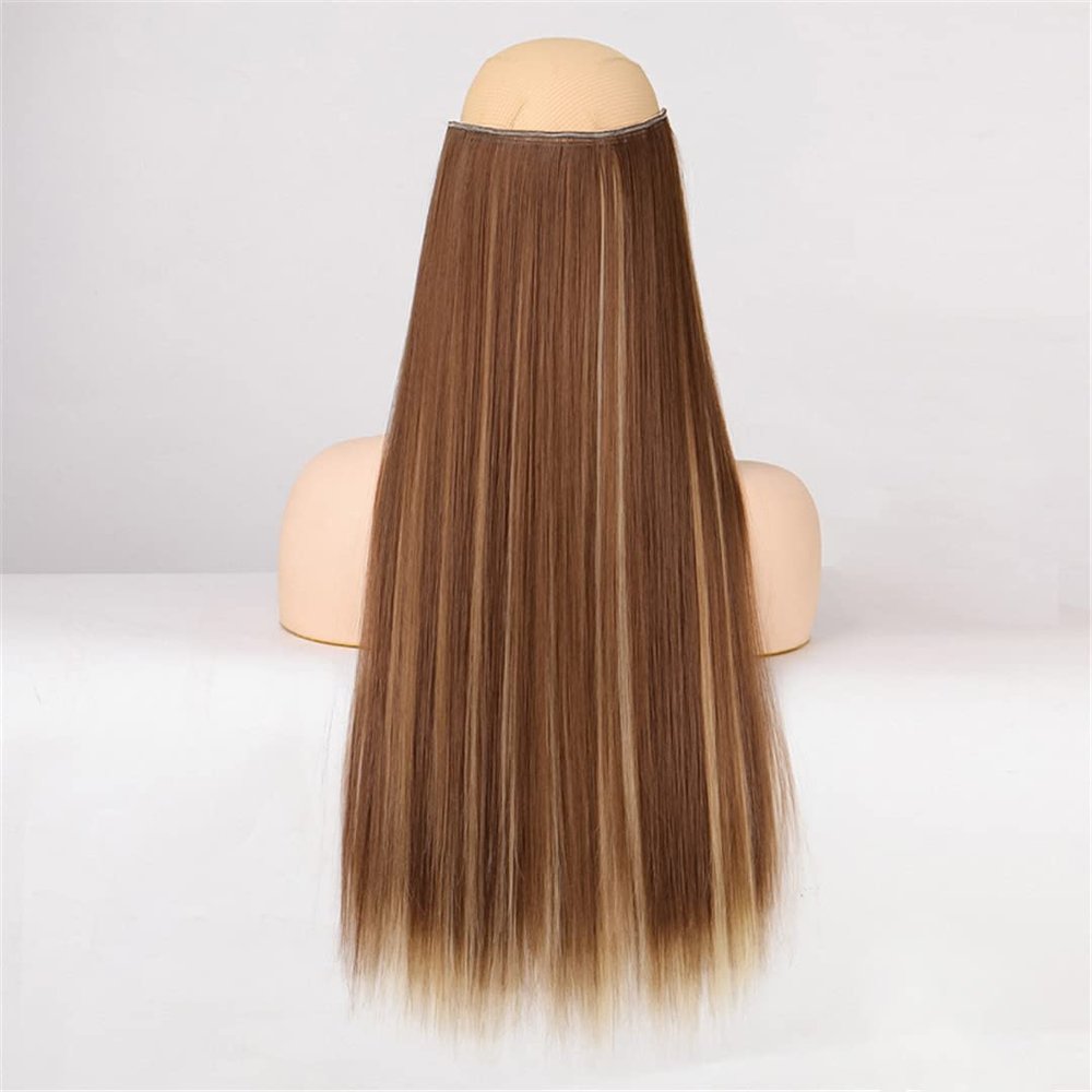 5 Hair Clips Synthetic Hair Long Straight Clips Hair Extensions Natural Wigs For Women High Hair Pieces 1082