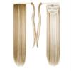 18/28Inch Claw Clip On Ponytail Hair Extension For Women Long Wavy/Straight Brown Synthetic Tail Hair Hairpiece T42730 24inches view 1