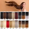 5 Hair Clips Synthetic Hair Long Straight Clips Hair Extensions Natural Wigs For Women High Hair Pieces 1B-171 view 2