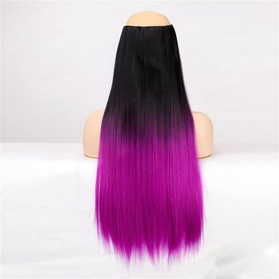 5 Hair Clips Synthetic Hair Long Straight Clips Hair Extensions Natural Wigs For Women High Hair Pieces 1B-Z1