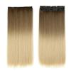 22Inch 5 Clips In One Piece Long Straight Hair For White Women Hair Synthetic Hairpiece Extensions Brown Green Pink SD66 8T24 22inches view 1
