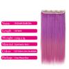22Inch 5 Clips In One Piece Long Straight Hair For White Women Hair Synthetic Hairpiece Extensions Brown Green Pink SD66 8T24 22inches view 3