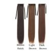 18/24/30 Inch Synthetic Hairpiece Ponytail Chip-In Hair Extensions Tail Wig Ponytail Black/Brown Straight Ponytail Hair Natural Black 18inches 1Pcs/Lot view 3