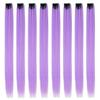 22Inch Long Synthetic Hair Clip In One Piece Hair Extension 8PC/Set A1 Blue Purple Straight Colored Clips Hairpieces 430HL 22inches 1 PC view 1