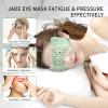 Jade Eye Mask, gemshan 2 Pcs Stone Eye Mask Hot or Cold Use, Green Jade Facial Eye Sleeping Mask view 2