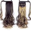 18/28Inch Claw Clip On Ponytail Hair Extension For Women Long Wavy/Straight Brown Synthetic Tail Hair Hairpiece 24inches view 1