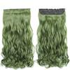 22Inch 5 Clips In One Piece Long Straight Hair For White Women Hair Synthetic Hairpiece Extensions Brown Green Pink SG88 2609 22inches view 1