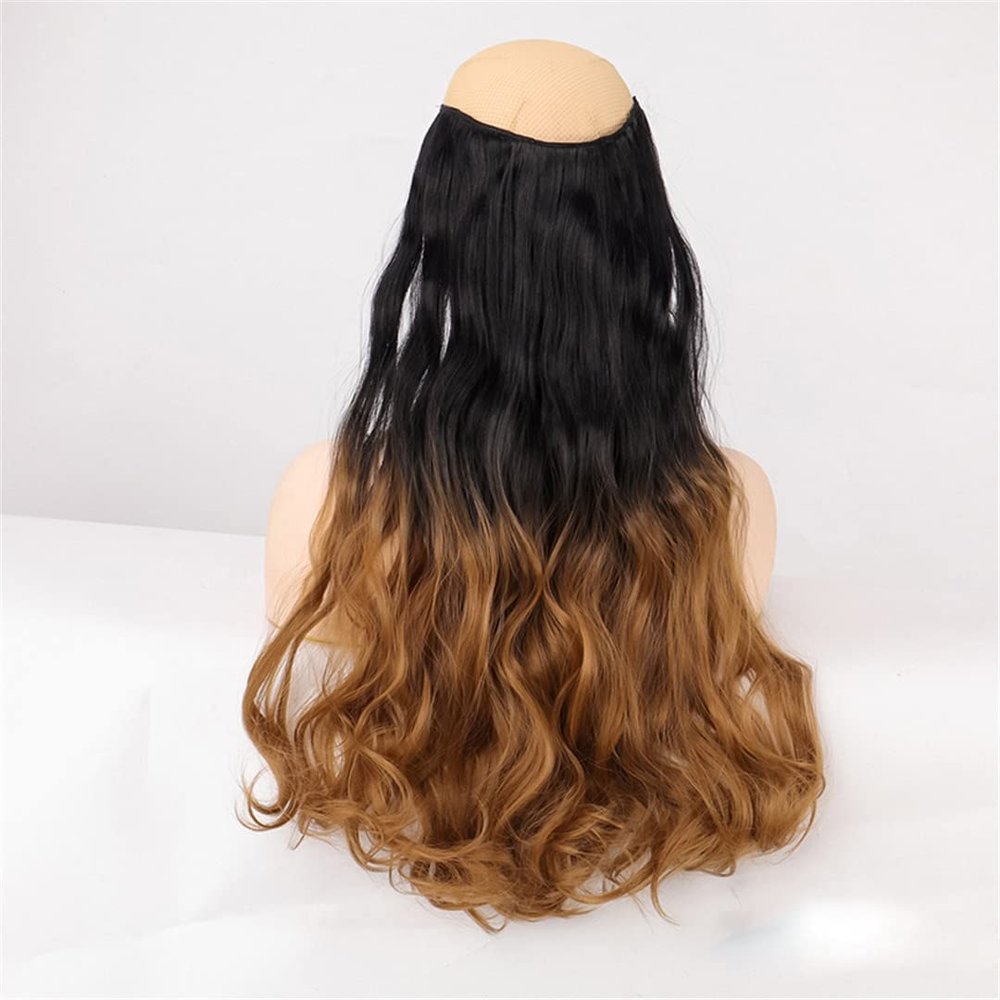 5 Hair Clips Synthetic Hair Long Straight Clips Hair Extensions Natural Wigs For Women High Hair Pieces 1BT27