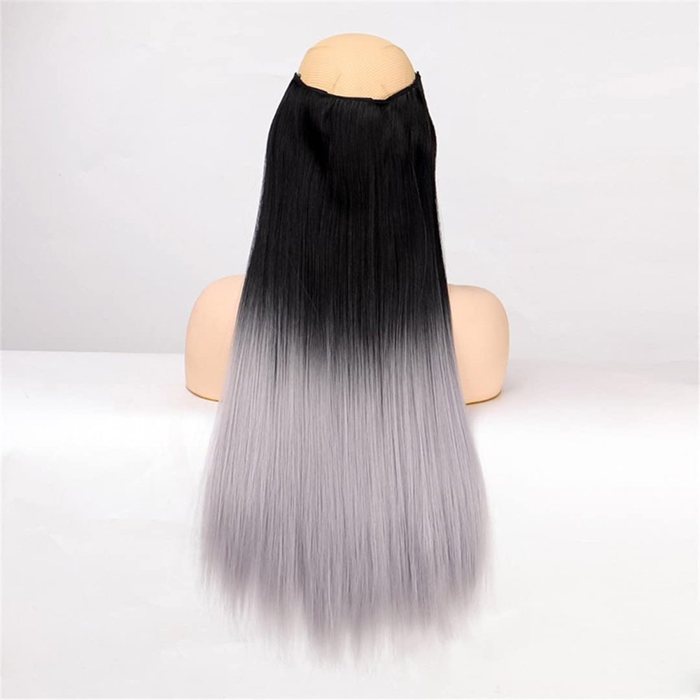 5 Hair Clips Synthetic Hair Long Straight Clips Hair Extensions Natural Wigs For Women High Hair Pieces 1BT171