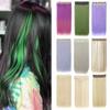 22Inch 5 Clips In One Piece Long Straight Hair For White Women Hair Synthetic Hairpiece Extensions Brown Green Pink SD88 1BTBURG 22inches view 2