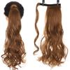 18/28Inch Claw Clip On Ponytail Hair Extension For Women Long Wavy/Straight Brown Synthetic Tail Hair Hairpiece T1B3327 24inches view 1