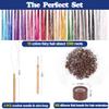 16 Colors Hair Tinsel Kit, ELASO 48 Inches 3300 Strands Tinsel Hair Extensions, Fairy for Christmas Halloween Cosplay Party, Highlights Sparkling Glitter Hair view 2