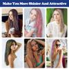 16 Colors Hair Tinsel Kit, ELASO 48 Inches 3300 Strands Tinsel Hair Extensions, Fairy for Christmas Halloween Cosplay Party, Highlights Sparkling Glitter Hair view 4