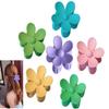 6 PCS Hair Claw Clips,Matte Flower Hair Clips,Cute Hair Catch Barrettes Jaw Clamps,Non Slip Cute Hair Accessories Headwear for Women Girls (B) view 1