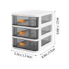 Alipis Glass Organizer Containers Box Three Tier Lockers Dressing Table Office Pp To Stack White Dresser Drawer view 3