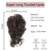 2 PCS Messy Bun Hair Piece, Risbel Updo Super Long Tousled Extensions Bun Curly Wavy Ponytail Hairpieces Hair Scrunchies with Elastic Rubber Band Synthetic Chignon hair extension for Women Girls , women's hair piece(Chocolate Brown) view 3