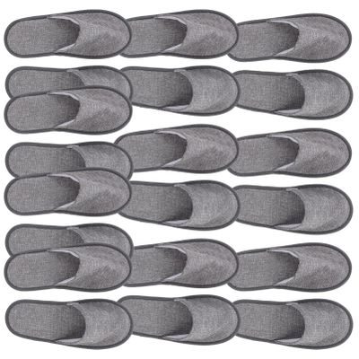 Ciieeo 20pcs Portable Disposable Hotel Slippers Non-slip Indoor Slippers for Travel Lightweight Convenient Design for Men and Women