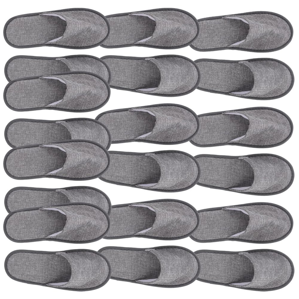 Ciieeo 20pcs Portable Disposable Hotel Slippers Non-slip Indoor Slippers for Travel Lightweight Convenient Design for Men and Women