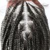 28.5 inches Box Braided Wigs for Black Women Hand Braided Wigs for Woman with Natural Baby Hair Center Part Lightweight Synthetic Glueless Wigs for African American Women FACE MIRACLE (28.5 inches hair, #1B/613T Black Blonde Ombre) view 4