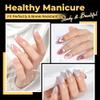 UNA GELLA 600Pcs Short Oval Almond Gel Nail Tips, Round Almond Press on Nails Pre-shaped Soft Gel Clear Fake Nails Tips Full Cover for Nail Extension Home DIY Salon 12 Sizes view 2