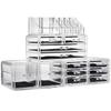4Pcs/Set Plastic Cosmetics Storage Rack Transparent view 1