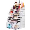 4Pcs/Set Plastic Cosmetics Storage Rack Transparent view 2