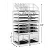 4Pcs/Set Plastic Cosmetics Storage Rack Transparent view 4