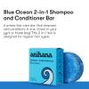 ANIHANA Shampoo and Conditioner Bar for Regular Normal Hair, Clean, Purifying, Natural, Healthy Look and Shine, Paraben Free, Blue Ocean, 2.29 oz view 2