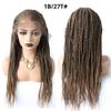 28.5 inches Box Braided Wigs for Black Women Hand Braided Wigs for Woman with Natural Baby Hair Center Part Lightweight Synthetic Glueless Wigs for African American Women FACE MIRACLE (28.5 inches hair, #1B/27T Black Mix Blonde) view 2