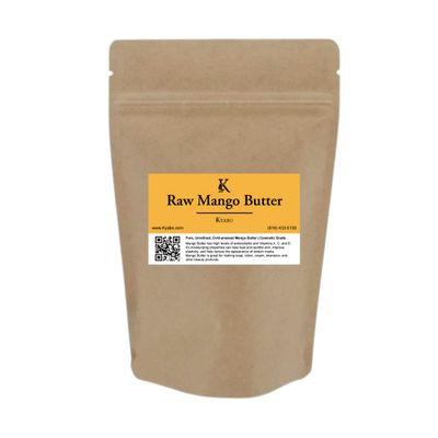 Kyabo 100% Pure Mango Butter, Raw, Organic, & Unrefined, Chemical-Free, Natural Skin Moisturizer, Great for DIY Body Butters, Lip Balm, Sun tanning Soaps, & Lotions (5 lb)
