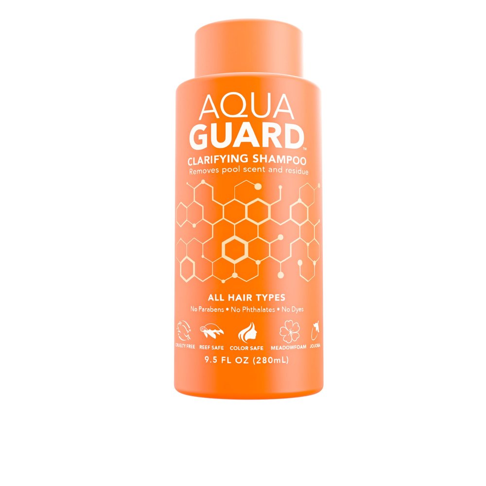 AQUA GUARD Clarifying Shampoo | Remove Chlorine & Pool Hair Smell | Paraben Free, Vegan, Color Safe, Leaping Bunny Certified