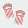 1928 Jewelry Classic Pink Double Hair Comb Pins view 1