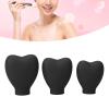 Silicone Makeup Brush Holder - 3 Pack Heart Shaped Covers for Travel Protection - Keep Brushes Clean and Safe at Home or While Traveling view 2