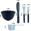 Face Mask Mixing Bowl Set. 5IN 1 SPA Quality Face Mask Tool Kit. with Silicone Face Mask Brush Applicator,Premium Soft Face Brushes, Silicone Facial Mask Bowls, Mask Spatula, Measuring Scoop view 2