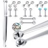 15 Pcs Piercing Ball Grabber Tool Piercing Barbell Clamps Forceps Stainless Steel Pliers Jewelry Clamp Tweezers Labret Lip Studs Tongue Studs earring Removal Tool view 1