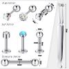 15 Pcs Piercing Ball Grabber Tool Piercing Barbell Clamps Forceps Stainless Steel Pliers Jewelry Clamp Tweezers Labret Lip Studs Tongue Studs earring Removal Tool view 4