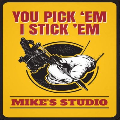 You Pickem We Stickem Sign, Tattoo Shops, Tattoo Shop Sign, Tattoo Gift, Tattoo Artist, Tattoo Decor, Sign For Tattoo - Tattoo Store Sign 8x12 Inches,Fun Kitchen Decor, Funny Bar Signs, Vintage Kitchen Signs